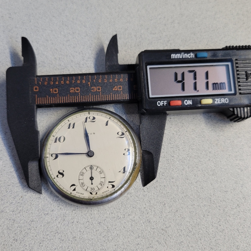 1940 s Opus pocket watch, swiss made from the 1940 -50 era - Picture 8 of 8